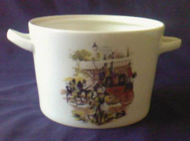 PORCELAIN ICE BUCKET WITH HANDLES (NO LID)
