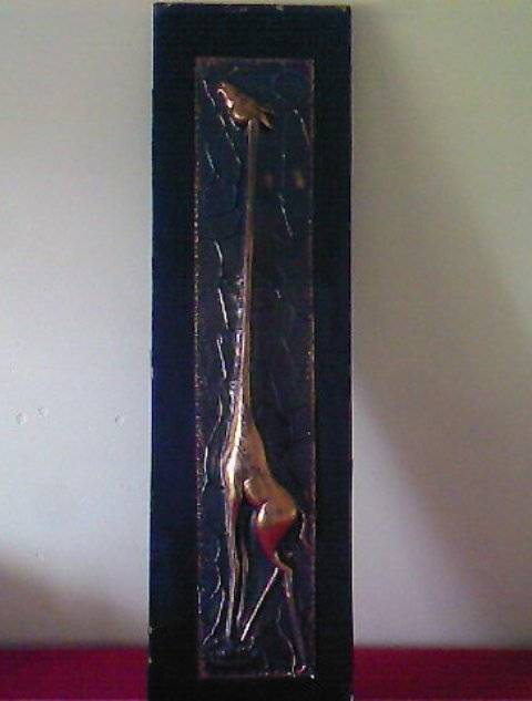 TALL COPPER PLAQUE by MBALI (or M BALI) (c1965)
