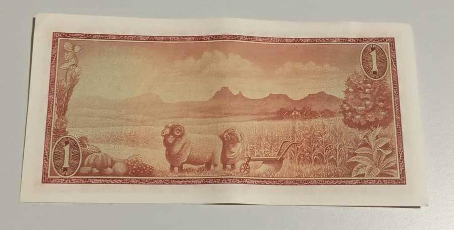 1967 Een Rand TW de Jongh Afrikaans over English