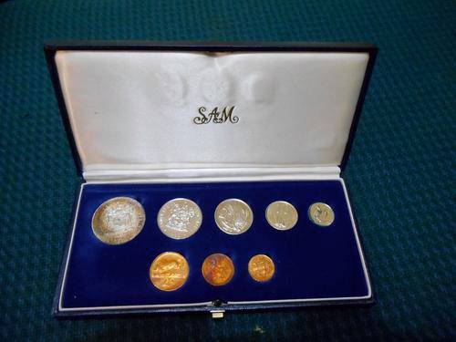 1983 Short Proof Set SAM box (bronze half,1,2cents,nickel 5,10,20,50cents & Silver 1 Rand) *CrazyWed