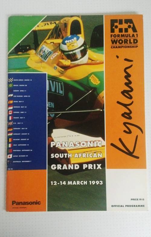 S.A. Grand Prix 1993 -- official programme
