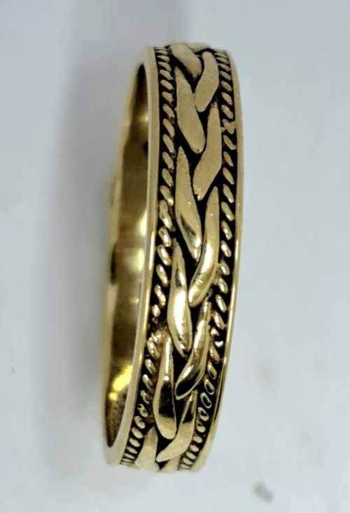 9ct Yellow Gold Mens Braided Band
