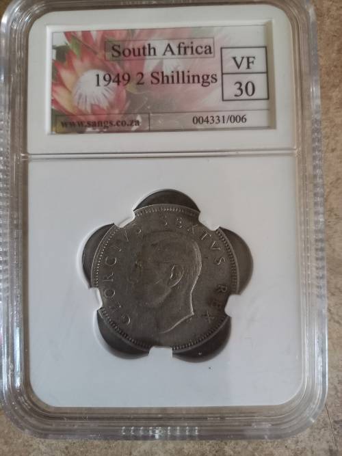1949 2 shilling vf 30