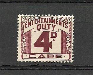 CAPE OF GOOD HOPE ENTERTAINMENTS DUTY 4D STAMP MM