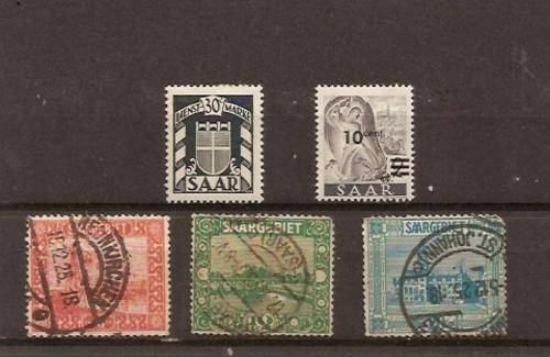 SAARGEBIET STAMPS USED