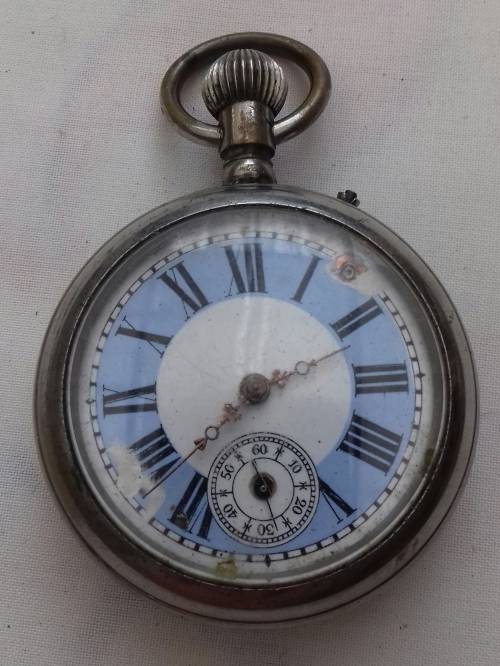 railway regulator pocket watch enamel face