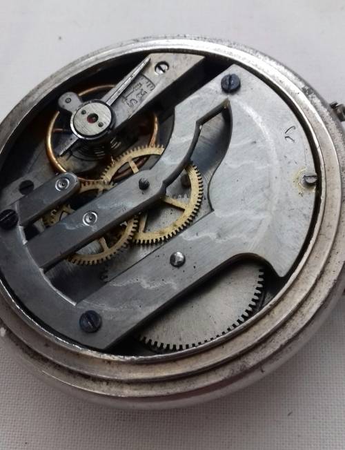railway regulator pocket watch enamel face
