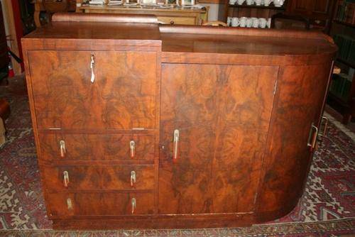 Walnut Art Deco Sideboard