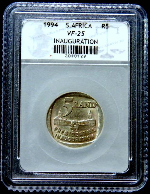 1994 INAUGURATION R 5 @ sacgs graded @ VF- 25 @@ rare grade @@ LOOK @@