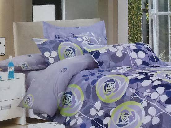 6 Piece - Cotton Feel - Bed Linen - Queen Size- Duvet Cover Set