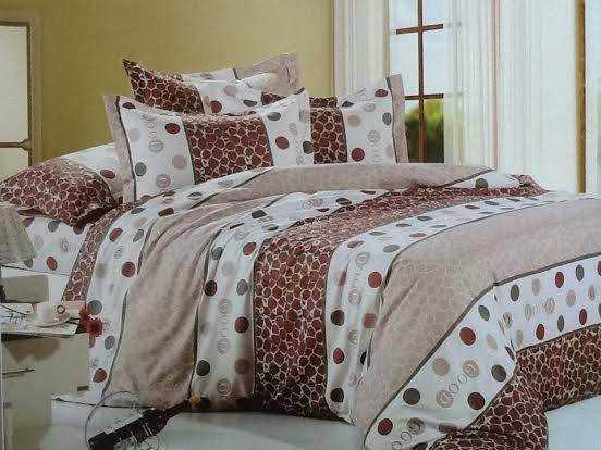 6 Piece - Cotton Feel - Bed Linen - Queen Size- Duvet Cover Set