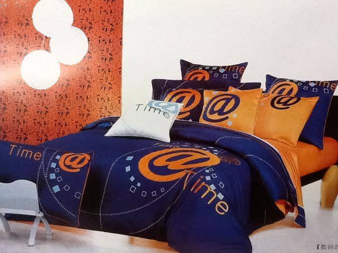 6 Piece - Cotton Feel - Bed Linen - Queen Size- Duvet Cover Set
