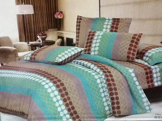 6 Piece - Cotton Feel - Bed Linen - Queen Size- Duvet Cover Set