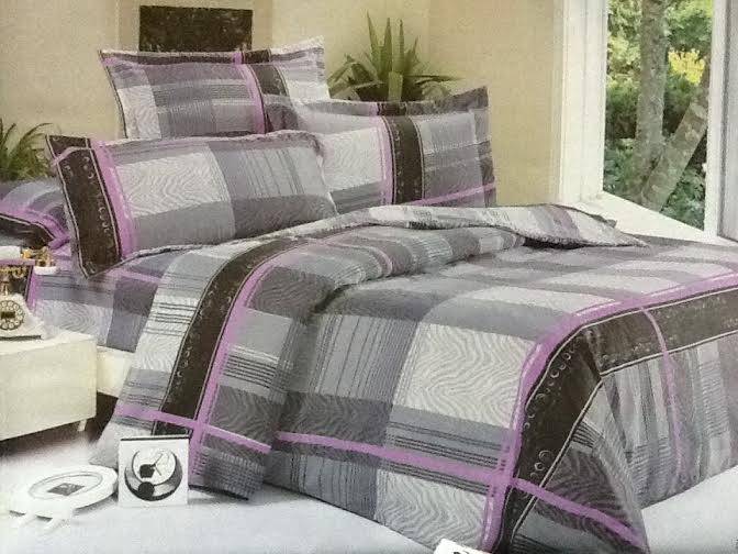 6 Piece - Cotton Feel - Bed Linen - Queen Size- Duvet Cover Set