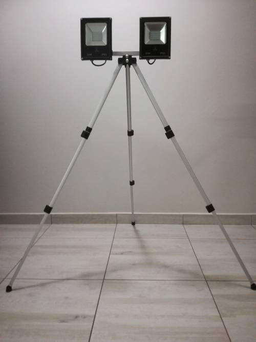 2 x IP65 30W LED Flood lights - 220v - Adjusstable stand fitted with 5m Cable (Self Made)