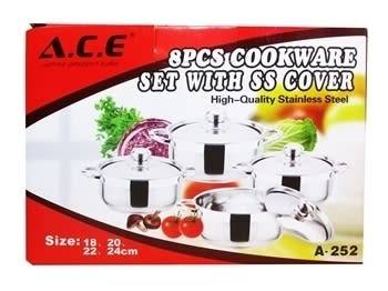 ACE 8 STAINLESS STEEL POT SET