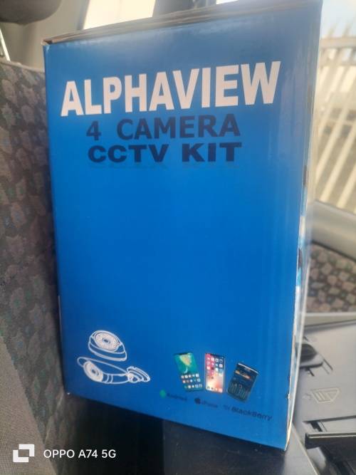 Alphaview 4 Channel 1080P High Definition AHD CCTV Kit with remote internet viewing via Mobile