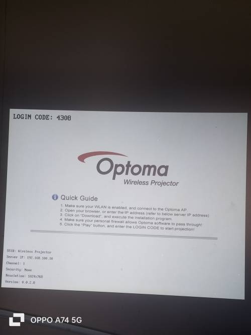 Massive Optoma EW766W WiFi DLP Projector Black with Ultra link 150cm X 15cm projector screen