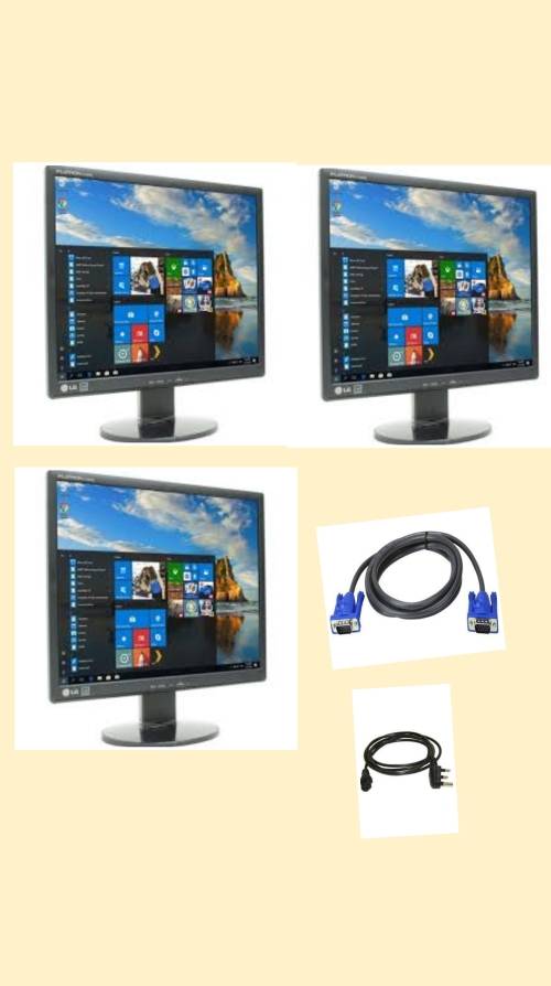 X 3 ALMOST NEW LG 1942SE 19'' MONITORS IN 9.8 /10 CONDITION, valued @ R1800