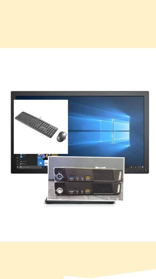 TOP NOTCH OFFICE COMPUTER, LENOVO MT10AX i3, 500gb, 4gb, 2.9ghz, monitor, keyboard