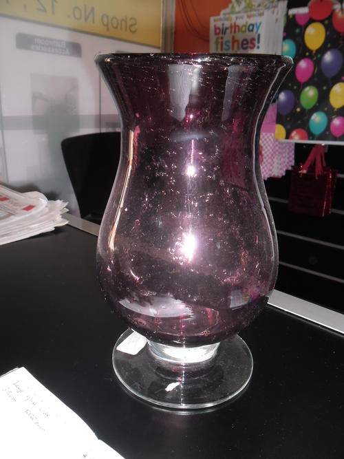 plum glass vase 1