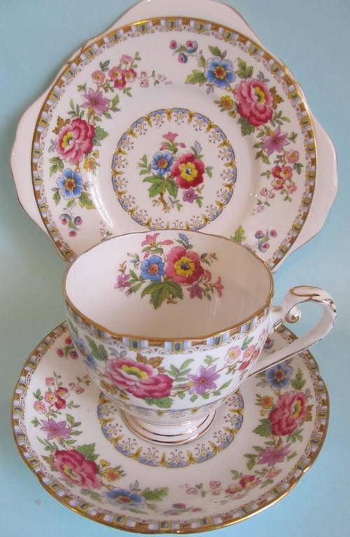 GRAFTON CHINA "MALVERN" TRIO's - DAMAGED