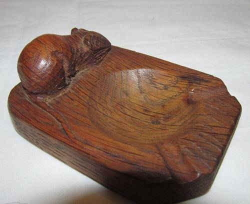 #  VERY RARE# ROBERT THOMPSON "MOUSEMAN" OAK ASHTRAY