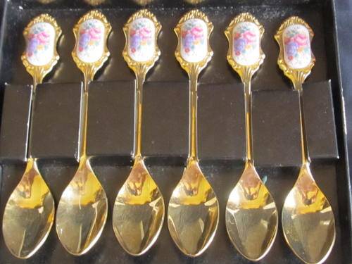 BOXED OF GOLD PLATED SPOONS