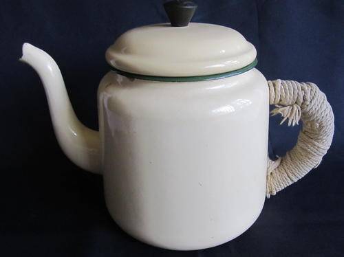 LARGE ENAMELWARE TEA POT