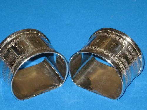 HALLMARKED STERLING SILVER SERVIETTE RINGS