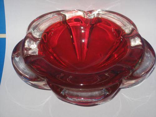 LARGE and HEAVY MURANO ASHTRAY