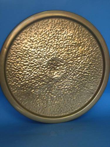 HANDBEATEN OLD BRASS TRAY