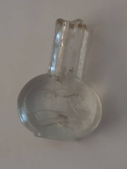 small antique kerosene lamp and glass holder