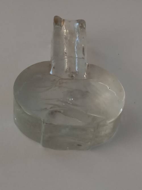 small antique kerosene lamp and glass holder