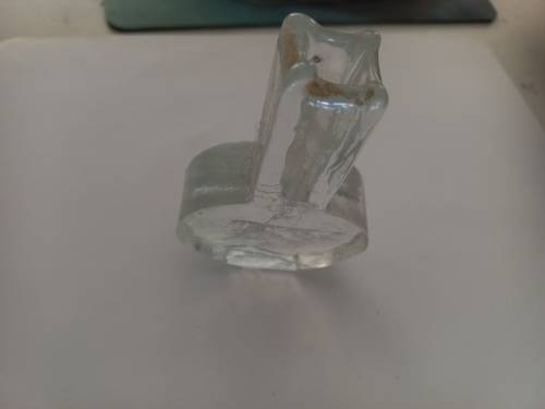 small antique kerosene lamp and glass holder