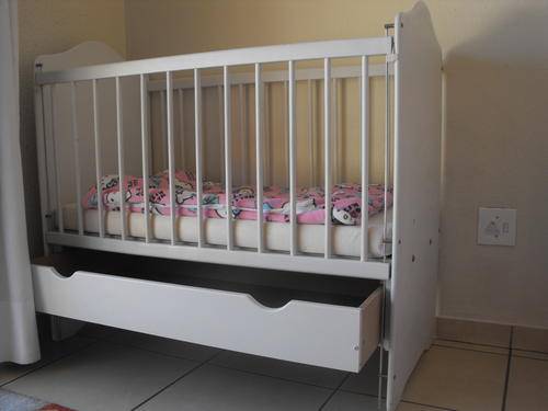 Wooden Baby Cot - White