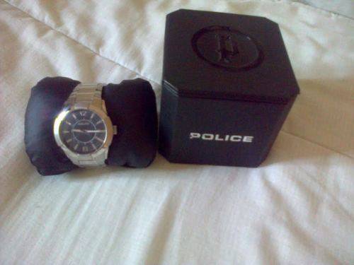 Police Watch in box - stainless steel