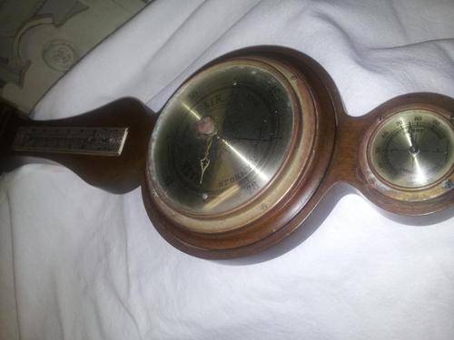 Vintage American SOLID WOOD Barometer- Crazy Wednesday!