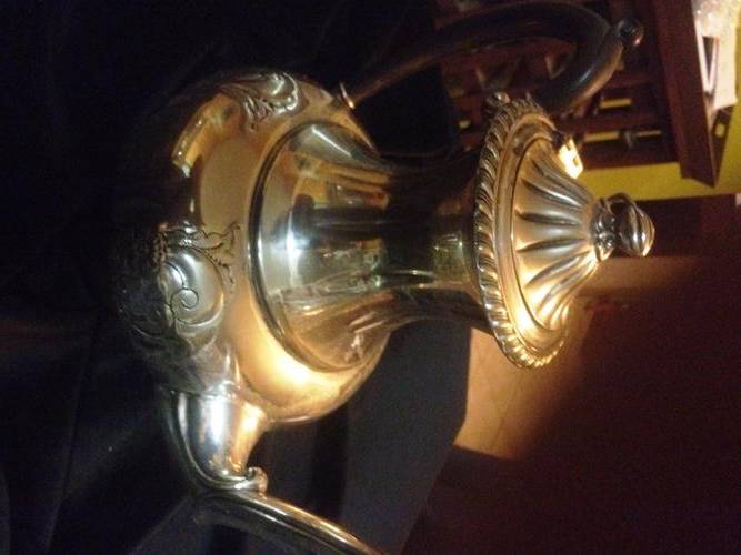 ANTIQUE EP PLATE ON COPPER TEAPOT - Crazy Wednesday!!!