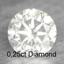 DIAMOND 0.25 CT NATURAL ROUND CUT WHITE *** EXCELLENT***