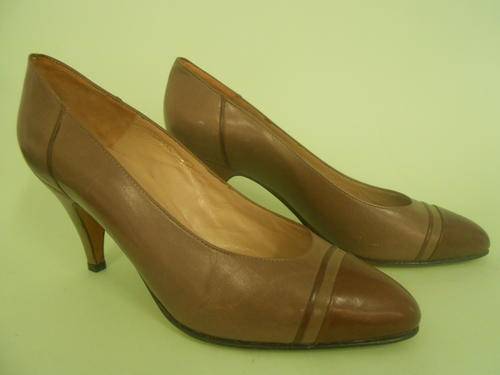 MARKED DOWN! Vintage Designer Brown "Charles" Heels (Size 5) Genuine Leather
