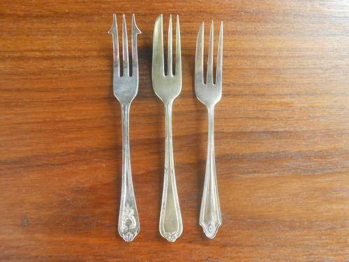 Set of 3 Mixed Pattern Forks (12cm in length)