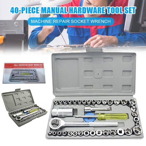 40PCS Combination Socket Wrench Set