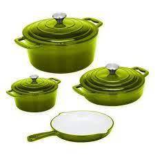 7 Piece Cast Iron Cookware Set - Enamel Coated