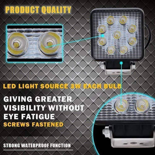 SUPERBRIGHT Car LED Spotlight  - 27W ROUND OR SQUARE