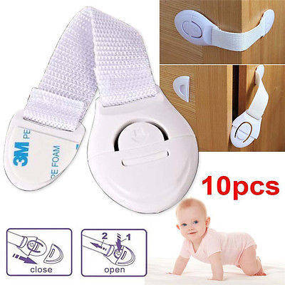 *LOCAL STOCK** 10PC Safety Lock Child Infant Baby Kid Drawer Door Cupboard