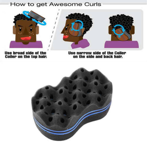 Magic Twist Hair Brush Wave Sponge for Dreads Afro Locs Twist Curls Coil Tools