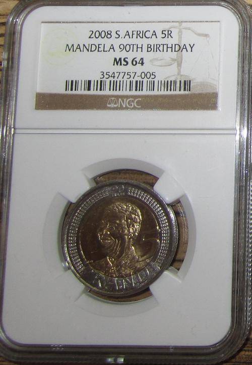 15 x MS64 - MANDELA 2008 B/DAY COINS - MS64 - BID PER COIN