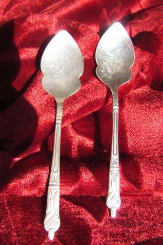 A Pair of Silver Plated Apostle Jam Spoons.