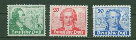 BERLIN-1949 VERY SCARCE VERY FINE MINT SG B61-63    R5000.00